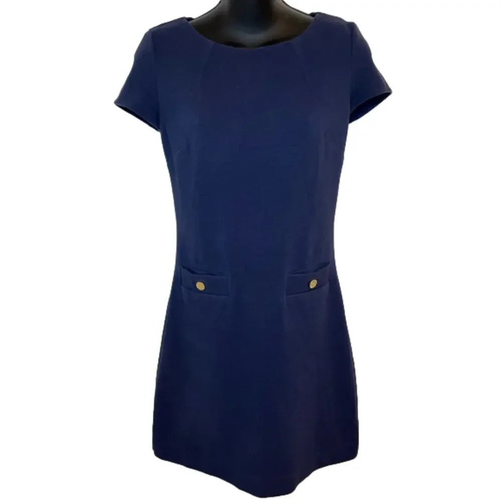 Lilly Pulitzer Layton Navy Shift Ribbed Knit Dress - Picture 3 of 12